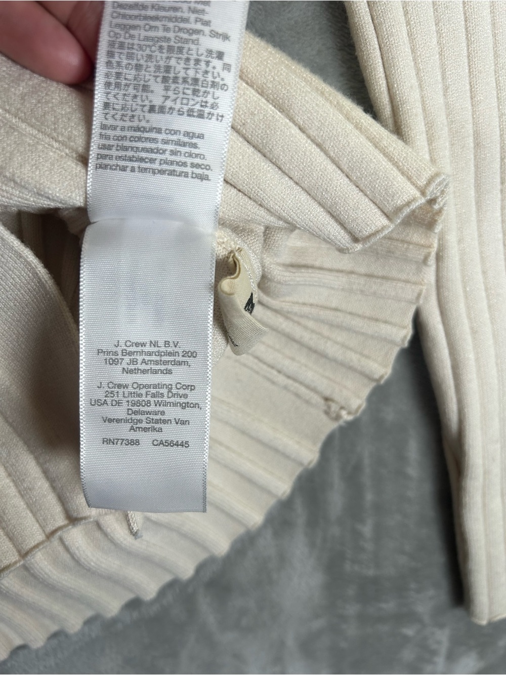 Madewell polo Cream Ribbed Button-Front Collared Sweater - Picture 12 of 12